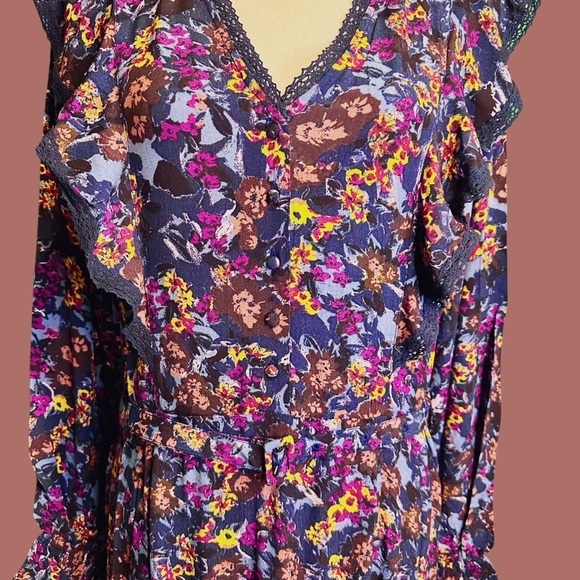 NWT Atelier Reve ‘Irlea’ Maxi Dress in “Medieval Navy Blue” Size 42 = U.S. XL - Picture 5 of 16